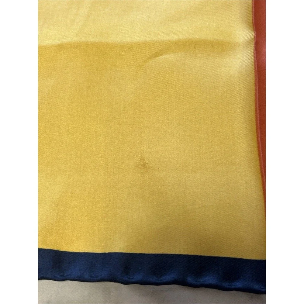 Dumont Silk Pocket Scarf Vintage Multi Color Block Square made in Italy Groom